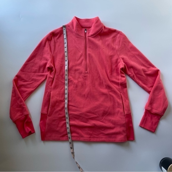 FootJoy Women’s Fleece half zip mid layer pullover with thumb holes - Picture 6 of 13